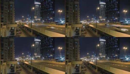 城市高架桥的车流高清在线视频素材下载