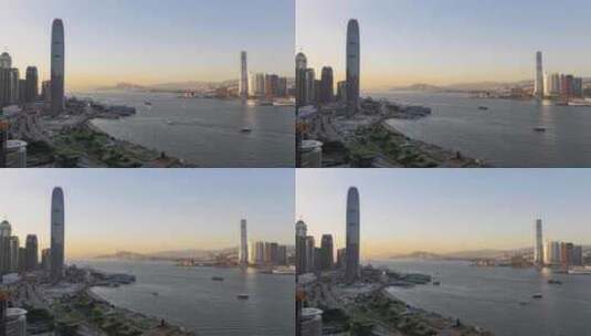 香港维多利亚港航拍高清在线视频素材下载