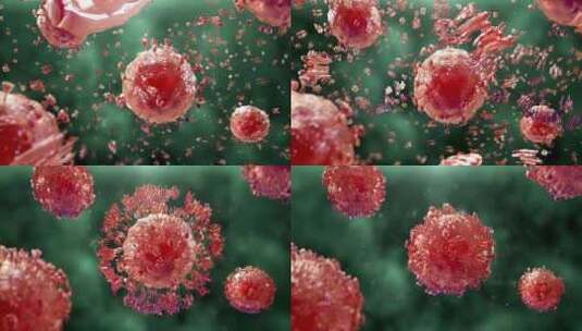 冠状病毒3d动画高清在线视频素材下载