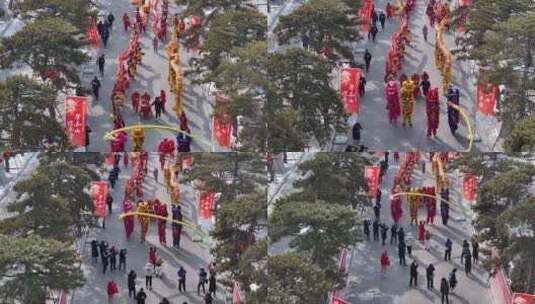 龙腾泰山  新春祈福高清在线视频素材下载