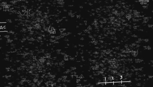 数学公式无缝循环Alpha高清在线视频素材下载