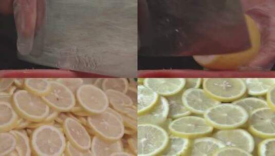 新鲜柠檬切片高清在线视频素材下载