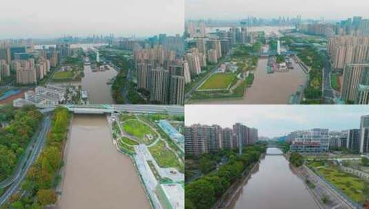 杭州_京杭大运河延时002高清在线视频素材下载