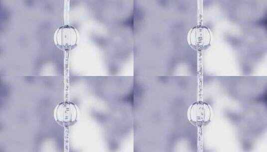 蓝色水分子流动气泡营养高清在线视频素材下载