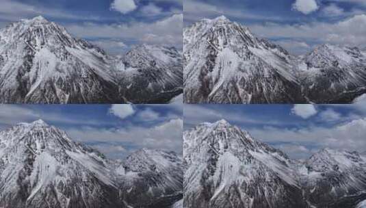 川西雅拉雪山航拍高清在线视频素材下载