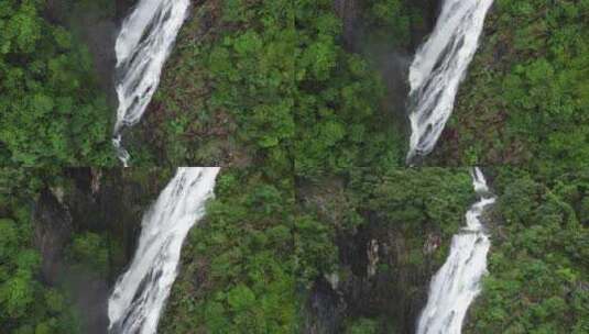 广东“东莞第一瀑”黄茅田瀑布雨后水量充沛高清在线视频素材下载