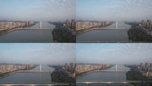 广东惠州合江大桥惠州大桥桥梁交通航拍高清在线视频素材下载