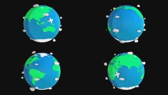 3D卡通地球高清在线视频素材下载