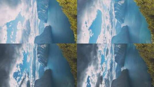 Sogn和峡湾挪威峡湾垂直镜头视频惊人的高清在线视频素材下载