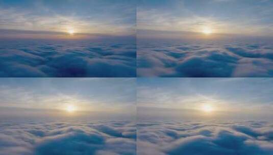 （延时）日出云海时间流逝翻滚的云景高清在线视频素材下载