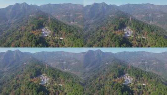 南岳衡山风景区南台寺航拍4k航拍高清在线视频素材下载