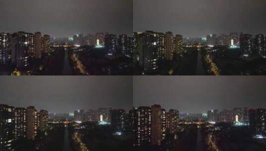 航拍成都大景成都夜景高清在线视频素材下载