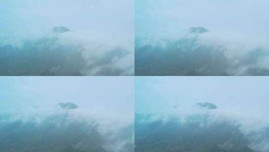 雨后云海群山山雾云海航拍高清在线视频素材下载