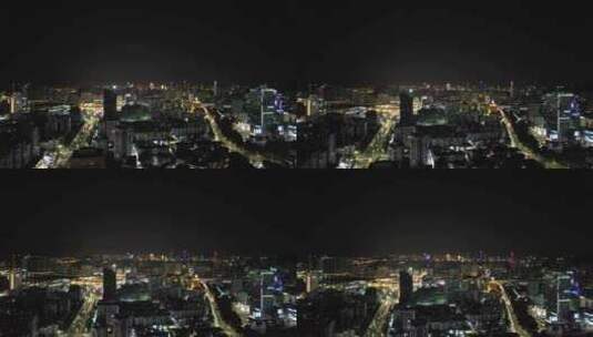 广东珠海城市夜景交通航拍高清在线视频素材下载