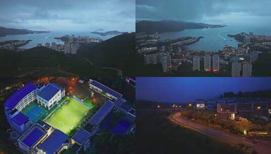 香港离岛区 愉景湾 盘山路 夜景高清在线视频素材下载