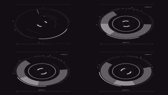 扁平UI特效动画 科技感线条HUD高清在线视频素材下载