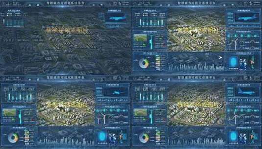 4K智慧城市可视化大屏hudAE模板高清AE视频素材下载