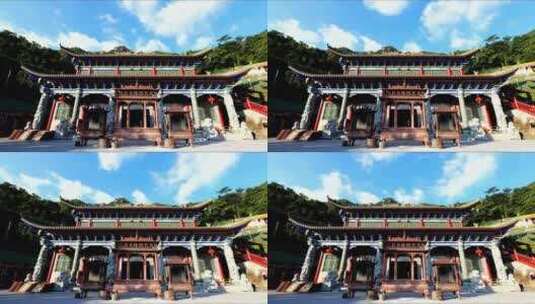 惠州惠东九峰龙岩寺延时高清在线视频素材下载