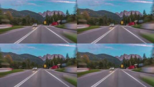 驾车公路路跑主观视角高清在线视频素材下载