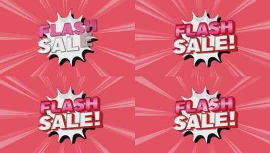 Flash Sale 3D标题动画与速度高清在线视频素材下载