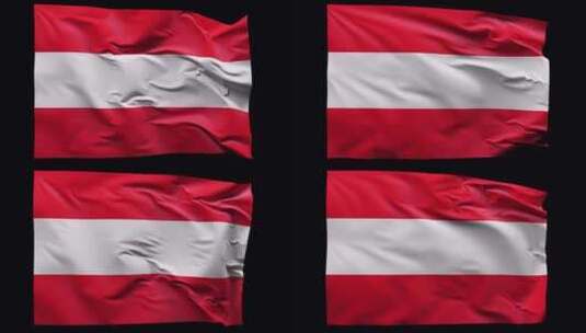 奥地利国旗2K高清在线视频素材下载