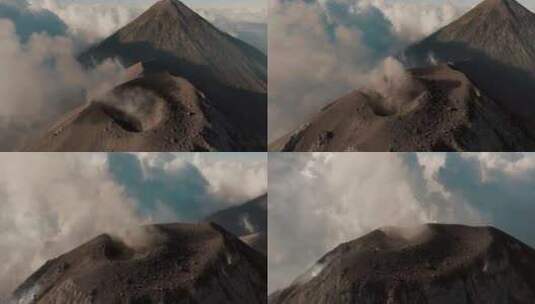 火山，烟雾，危地马拉，火地岛高清在线视频素材下载