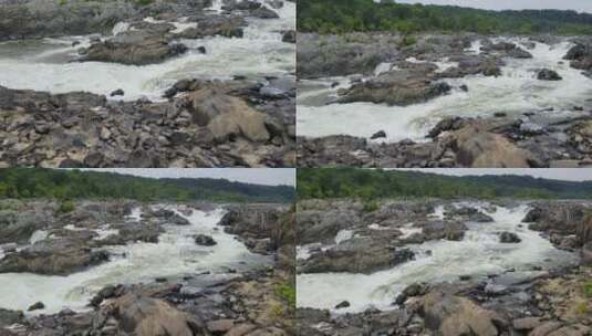 流经岩石床的河流高清在线视频素材下载