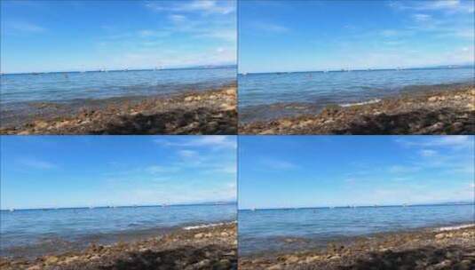 实拍海浪冲刷海岸高清在线视频素材下载