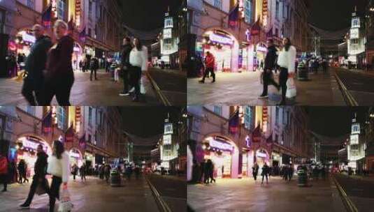 伦敦大街上的行人高清在线视频素材下载