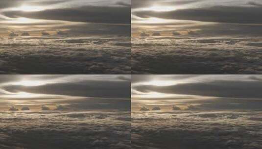 云层上的日落高清在线视频素材下载