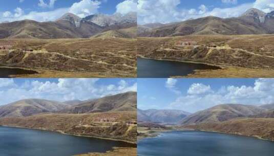 藏区 山脉 川藏线 山川 流水  荒漠大地高清在线视频素材下载