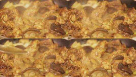 厨师制作黄焖鸡 (3)高清在线视频素材下载