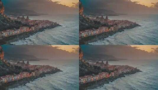 西西里岛的航拍镜头高清在线视频素材下载