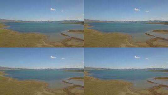 青海省果洛藏族自治州玛多县鄂陵湖航拍4K高清在线视频素材下载