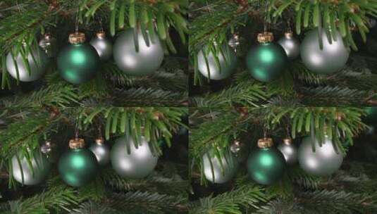 圣诞节装饰球特写镜头高清在线视频素材下载
