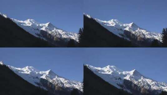 雪山的景观高清在线视频素材下载