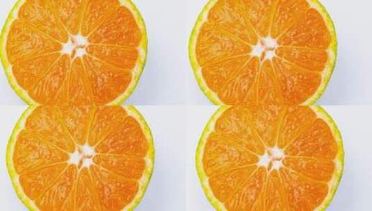 新鲜切开的橘子鲜橙4k视频高清在线视频素材下载