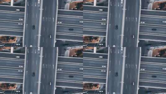 郑州立交桥无人机航拍日转夜延时摄影（日）高清在线视频素材下载
