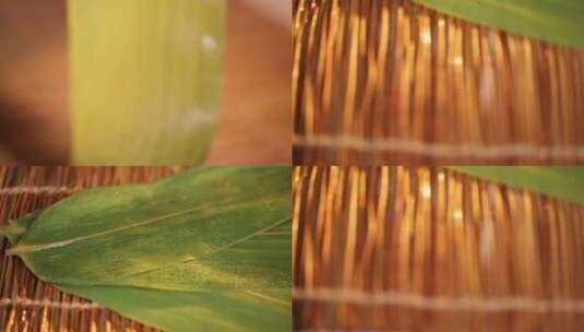 【镜头合集】黄色绿色粽子叶  (2)高清在线视频素材下载