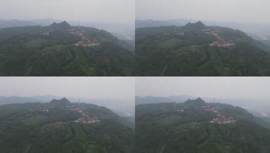 航拍湖南靖州飞山景区高清在线视频素材下载