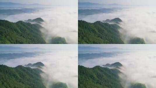 浙江山顶山峰的自然环境风貌高清在线视频素材下载