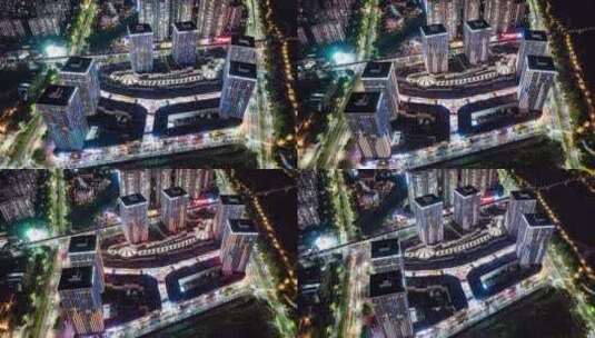 南沙万达广场夜景延时-1高清在线视频素材下载