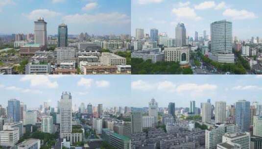 宁波海曙区全景城市建设4K航拍高清在线视频素材下载