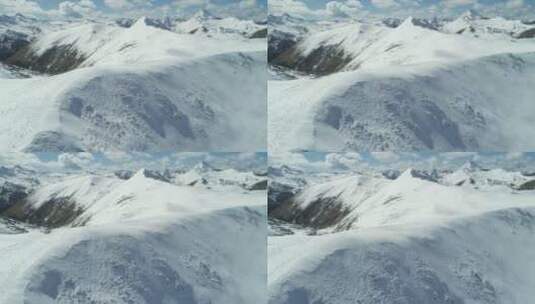 红军长征路航拍梦笔山雪山风景高清在线视频素材下载