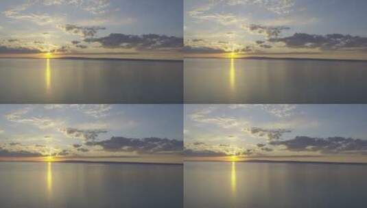 乌拉古湖的落日高清在线视频素材下载