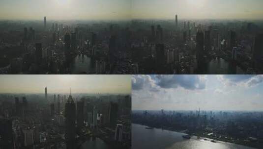 阴霾笼罩下的城市高清在线视频素材下载
