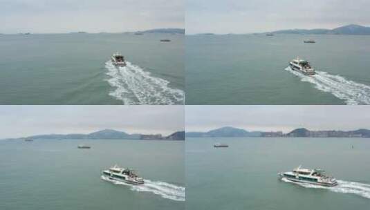 大海中行驶的游艇高清在线视频素材下载