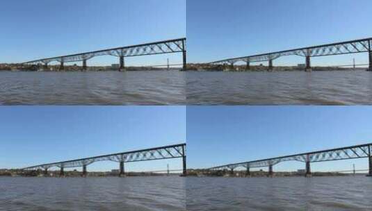 大河上的大桥高清在线视频素材下载