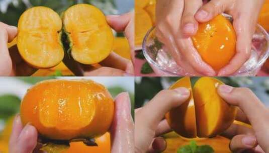 水果脆柿高清在线视频素材下载