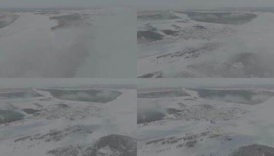 冬天下呼伦贝尔大雪原4k60 御3高清在线视频素材下载